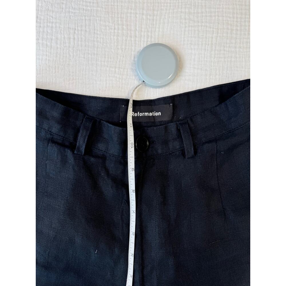 Reformation Black Linen Shorts Women's 0 Minimalist Summer Resort Vacation Euro - Picture 7 of 10